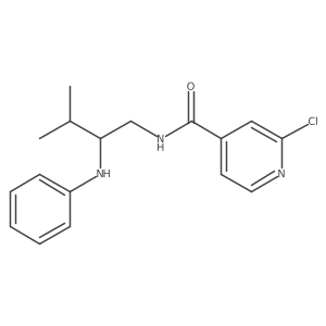 2-chloro-N-[3-methyl-2-(phenylamino)butyl]pyridine-4-carboxamide结构式
