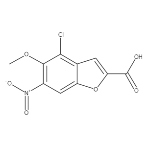 4-Chloro-5-methoxy-6-nitrobenzofuran-2-carboxylic acid结构式