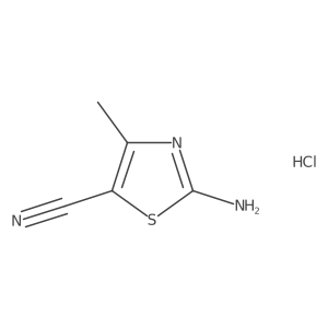 2-Amino-4-methyl-1,3-thiazole-5-carbonitrile hydrochloride结构式
