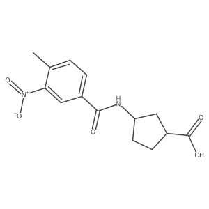 Cyclopentanecarboxylic acid, 3-[(4-methyl-3-nitrobenzoyl)amino]- Structure