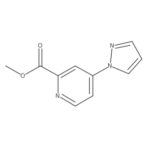 Methyl 4-(1H-pyrazol-1-yl)-2-pyridinecarboxylate结构式