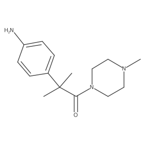 1-Propanone,2-(4-aminophenyl)-2-methyl-1-(4-methyl-1-piperazinyl)-结构式