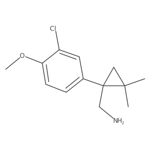 [1-(3-Chloro-4-methoxyphenyl)-2,2-dimethylcyclopropyl]methanamine Structure