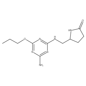 2-Pyrrolidinone, 5-[[(4-amino-6-propoxy-1,3,5-triazin-2-yl)amino]methyl]- Structure