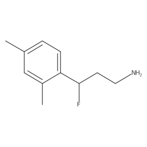 3-(2,4-Dimethylphenyl)-3-fluoropropan-1-amine结构式