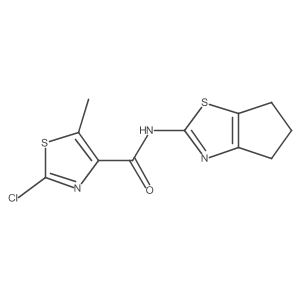 2-chloro-N-(5,6-dihydro-4H-cyclopenta[d]thiazol-2-yl)-5-methylthiazole-4-carboxamide Structure