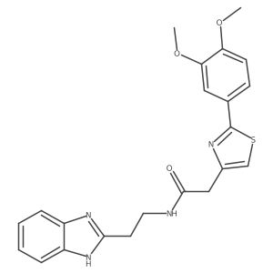 N-[2-(1H-benzimidazol-2-yl)ethyl]-2-[2-(3,4-dimethoxyphenyl)-1,3-thiazol-4-yl]acetamide Structure