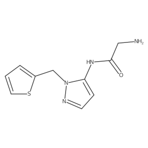 2-amino-N-(1-(thiophen-2-ylmethyl)-1H-pyrazol-5-yl)acetamide Structure