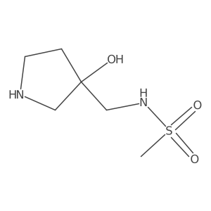 N-[(3-Hydroxy-3-pyrrolidinyl)methyl]methanesulfonamide Structure