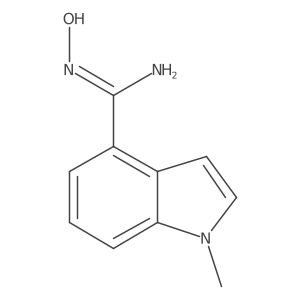 N-hydroxy-1-methyl-1H-indole-4-carboximidamide结构式