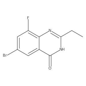 6-Bromo-2-ethyl-8-fluoroquinazolin-4(3H)-one结构式