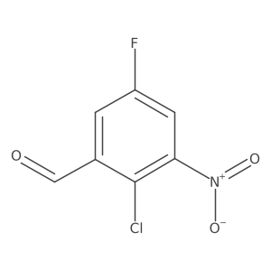 2-Chloro-5-fluoro-3-nitrobenzaldehyde Structure