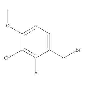 1-(Bromomethyl)-3-chloro-2-fluoro-4-methoxybenzene结构式