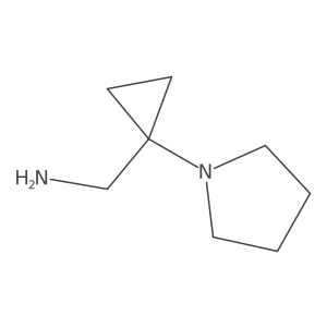 (1-(Pyrrolidin-1-yl)cyclopropyl)methanamine结构式