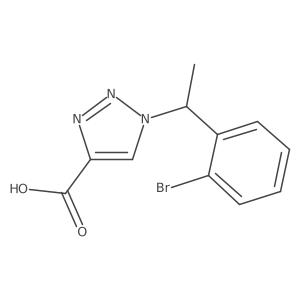 1-(1-(2-Bromophenyl)ethyl)-1H-1,2,3-triazole-4-carboxylic acid结构式