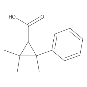2,2,3-Trimethyl-3-phenylcyclopropane-1-carboxylic acid Structure