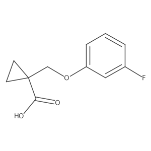 1-[(3-Fluorophenoxy)methyl]cyclopropane-1-carboxylic acid Structure