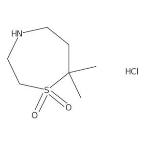 7,7-Dimethyl-1,4-thiazepane 1,1-dioxide hydrochloride结构式