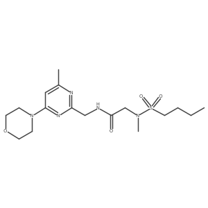 N-((4-methyl-6-morpholinopyrimidin-2-yl)methyl)-2-(N-methylbutylsulfonamido)acetamide结构式