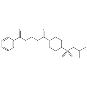 1-(4-(Isobutylsulfonyl)piperidin-1-yl)-5-phenylpentane-1,5-dione Structure