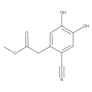 Benzeneacetic acid, 2-cyano-4,5-dihydroxy-, methyl ester结构式
