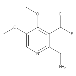 2-(Aminomethyl)-3-(difluoromethyl)-4,5-dimethoxypyridine Structure