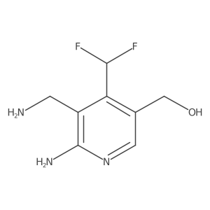 (6-Amino-5-(aminomethyl)-4-(difluoromethyl)pyridin-3-yl)methanol结构式
