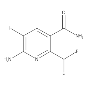 6-Amino-2-(difluoromethyl)-5-iodonicotinamide Structure