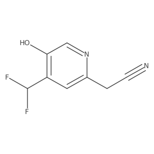 2-(4-(Difluoromethyl)-5-hydroxypyridin-2-yl)acetonitrile结构式