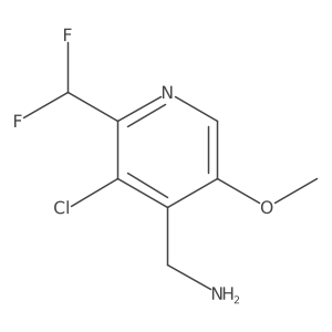 (3-Chloro-2-(difluoromethyl)-5-methoxypyridin-4-yl)methanamine结构式