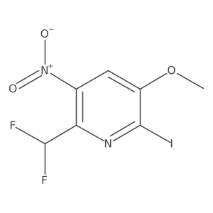 2-(Difluoromethyl)-6-iodo-5-methoxy-3-nitropyridine Structure