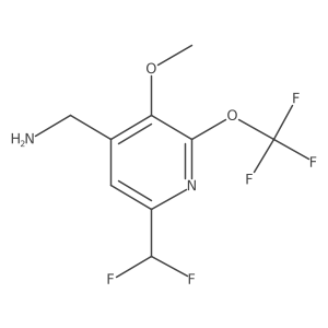 (6-(Difluoromethyl)-3-methoxy-2-(trifluoromethoxy)pyridin-4-yl)methanamine Structure