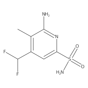 6-Amino-4-(difluoromethyl)-5-methylpyridine-2-sulfonamide Structure