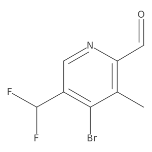 4-Bromo-5-(difluoromethyl)-3-methylpicolinaldehyde结构式