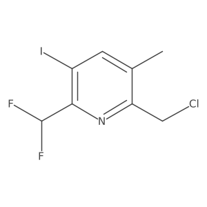 2-(Chloromethyl)-6-(difluoromethyl)-5-iodo-3-methylpyridine结构式