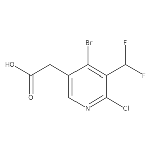 2-(4-Bromo-6-chloro-5-(difluoromethyl)pyridin-3-yl)acetic acid Structure