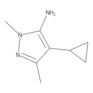 4-Cyclopropyl-1,3-dimethyl-1H-pyrazol-5-amine Structure