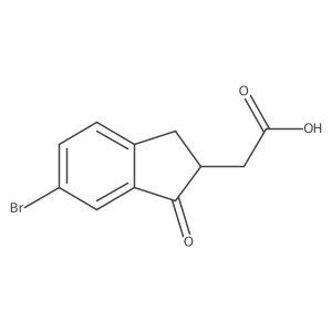 6-Bromo-2-carboxymethyl-1-indanone结构式