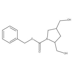 Benzyl 2,4-bis(hydroxymethyl)pyrrolidine-1-carboxylate结构式