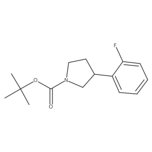1-Boc-3-(2-fluorophenyl)pyrrolidine结构式