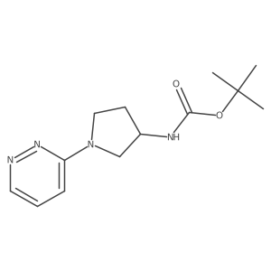 (R)-N-Boc-1-(3-pyridazinyl)pyrrolidin-3-amine Structure