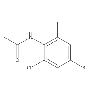 N-(4-Bromo-2-chloro-6-methylphenyl)acetamide结构式