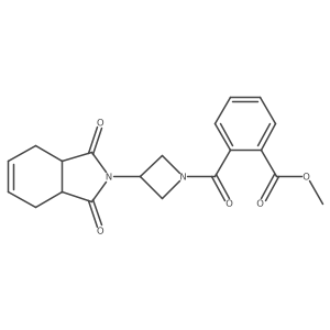 methyl 2-(3-(1,3-dioxo-3a,4,7,7a-tetrahydro-1H-isoindol-2(3H)-yl)azetidine-1-carbonyl)benzoate结构式