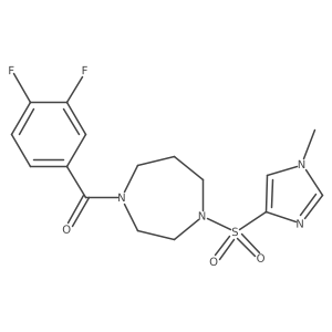 (3,4-difluorophenyl)(4-((1-methyl-1H-imidazol-4-yl)sulfonyl)-1,4-diazepan-1-yl)methanone Structure
