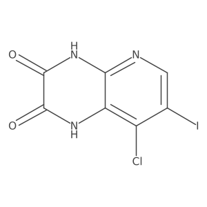 8-Chloro-7-iodopyrido[2,3-b]pyrazine-2,3(1H,4H)-dione结构式