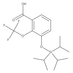 2-(Trifluoromethoxy)-3-{[tris(propan-2-yl)silyl]oxy}benzoic acid Structure