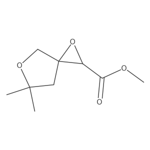 Methyl 6,6-dimethyl-1,5-dioxaspiro[2.4]heptane-2-carboxylate结构式