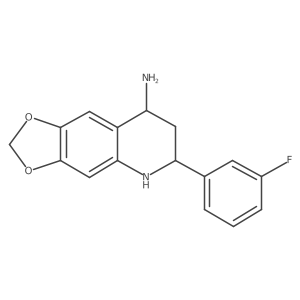 6-(3-Fluorophenyl)-5,6,7,8-tetrahydro-[1,3]dioxolo[4,5-G]quinolin-8-amine结构式