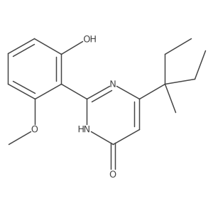 2-(2-Hydroxy-6-methoxyphenyl)-6-(3-methylpentan-3-yl)pyrimidin-4-ol结构式
