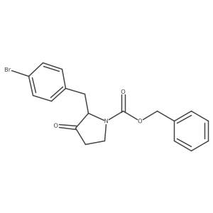 (S)-Benzyl 2-(4-bromobenzyl)-3-oxopyrrolidine-1-carboxylate Structure